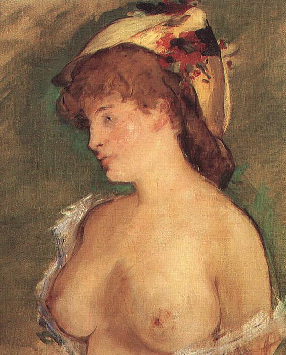 Edouard Manet Blond Woman with Bare Breasts china oil painting image